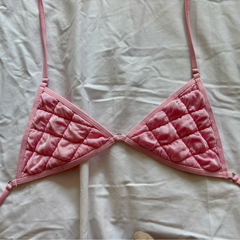 Frankie's Bikinis Soft Pink Triangle Top